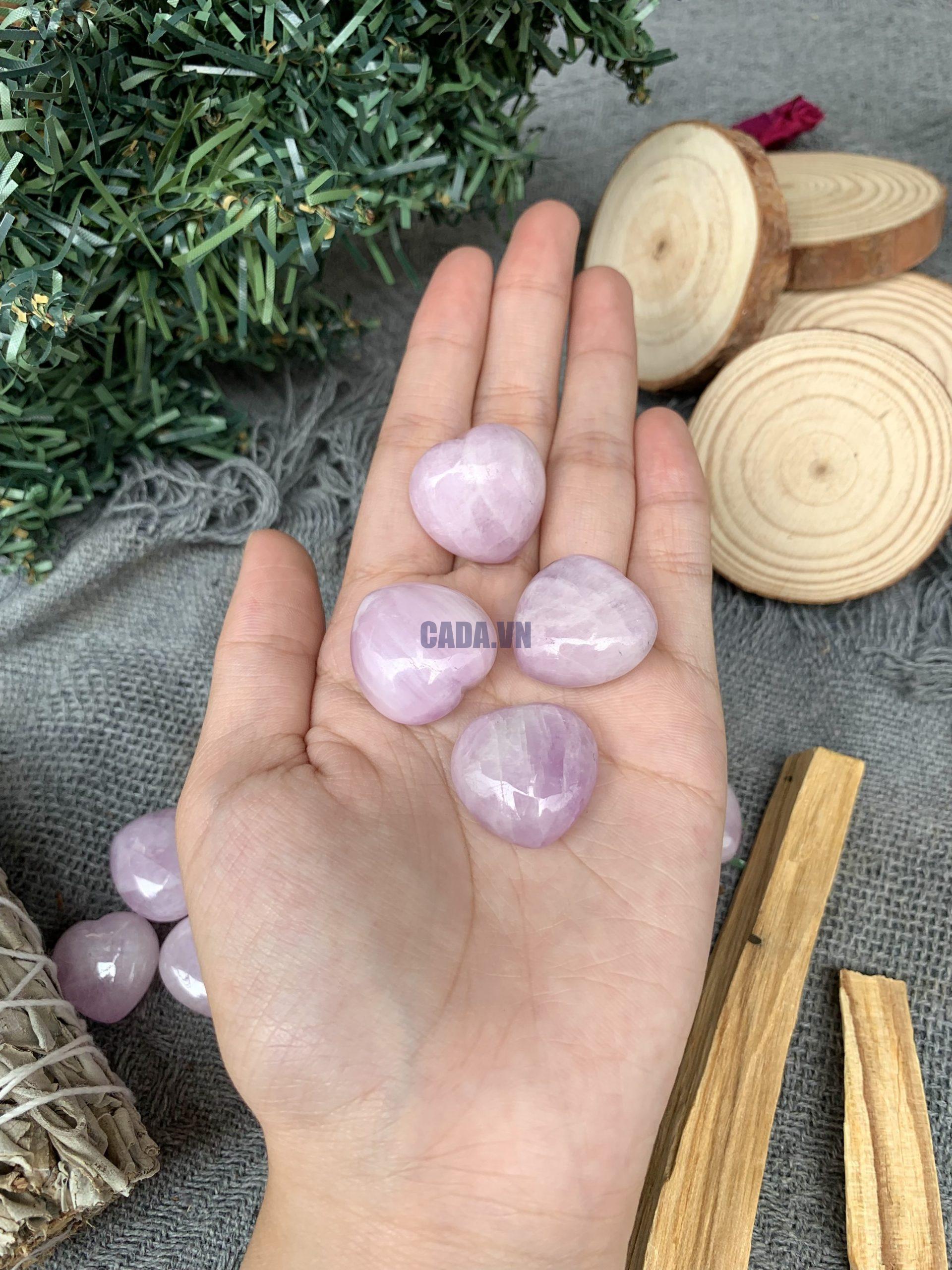 Trái tim Kunzite | Đá trang trí, sưu tầm, healing | CADA DECOR