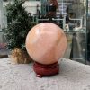 Bi cầu Thạch Anh Hồng – Rose Quartz Sphere (BH191), ĐK: 11,78CM, KL: 2,255KG
