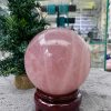 Bi cầu Thạch Anh Hồng – Rose Quartz Sphere (BH217), ĐK: 10,19CM, KL: 1,505KG