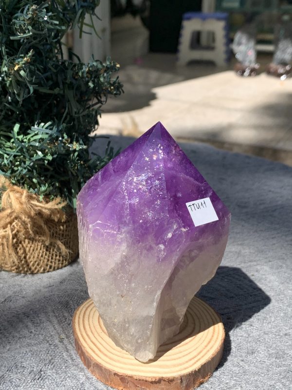 Chóp thạch anh tím (TTU11) - KT: 15*5,7 CM - KL: 0,51 KG