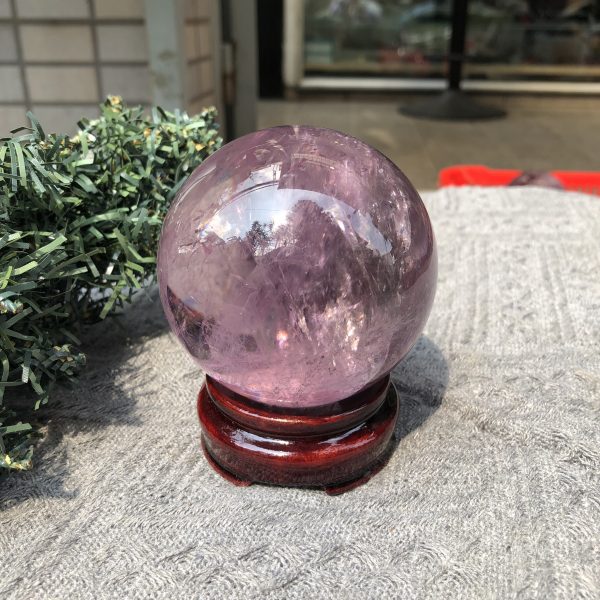 BI CẦU THẠCH ANH TÍM (CT10) - ĐK: 7,07 CM - KL: 479,6 GRAM