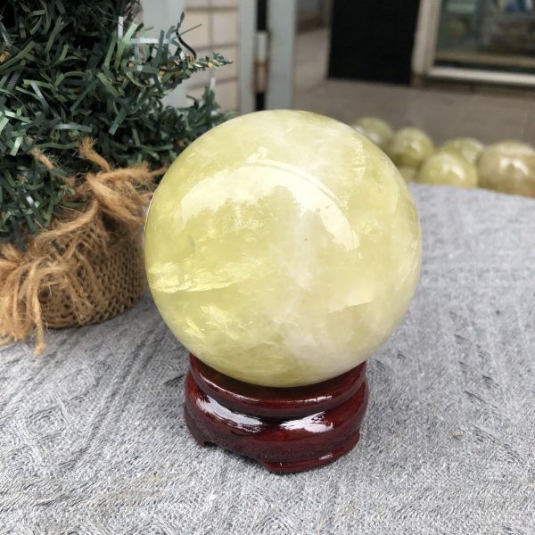 Bi Cầu Thạch Anh Vàng – Citrine Sphere (BV82) - KL: 0,57 KG - ĐK: 7,48 CM