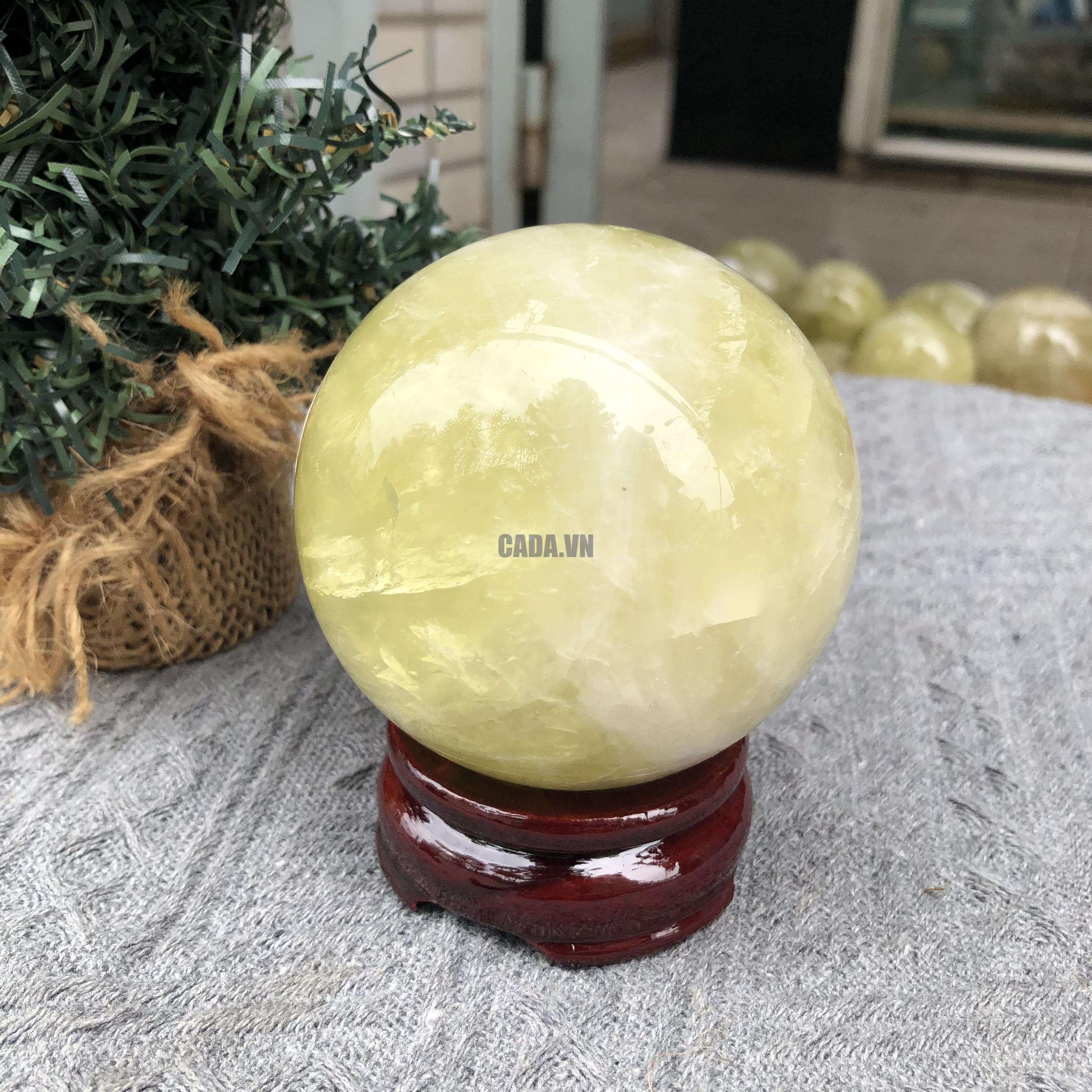 Bi Cầu Thạch Anh Vàng – Citrine Sphere (BV82) - KL: 0,57 KG - ĐK: 7,48 CM