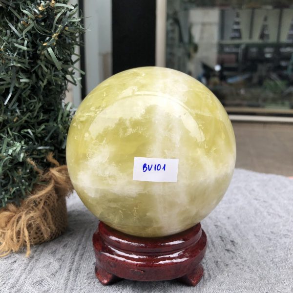 Bi Cầu Thạch Anh Vàng – Citrine Sphere (BV101) - KL: 1,66 KG - ĐK: 10,67 CM