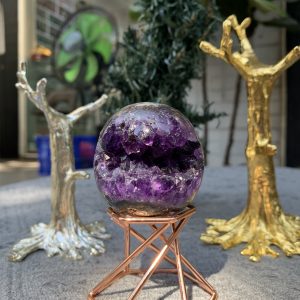 Bi Cầu Miệng Cười Thạch Anh Tím – Amethyst (BTH03) - KL: 0,18 KG - ĐK: 5,3CM