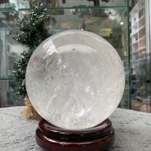 QUẢ CẦU PHONG THỦY THẠCH ANH TRẮNG (BTR58) ĐK: 13,69CM KL: 3,495KG