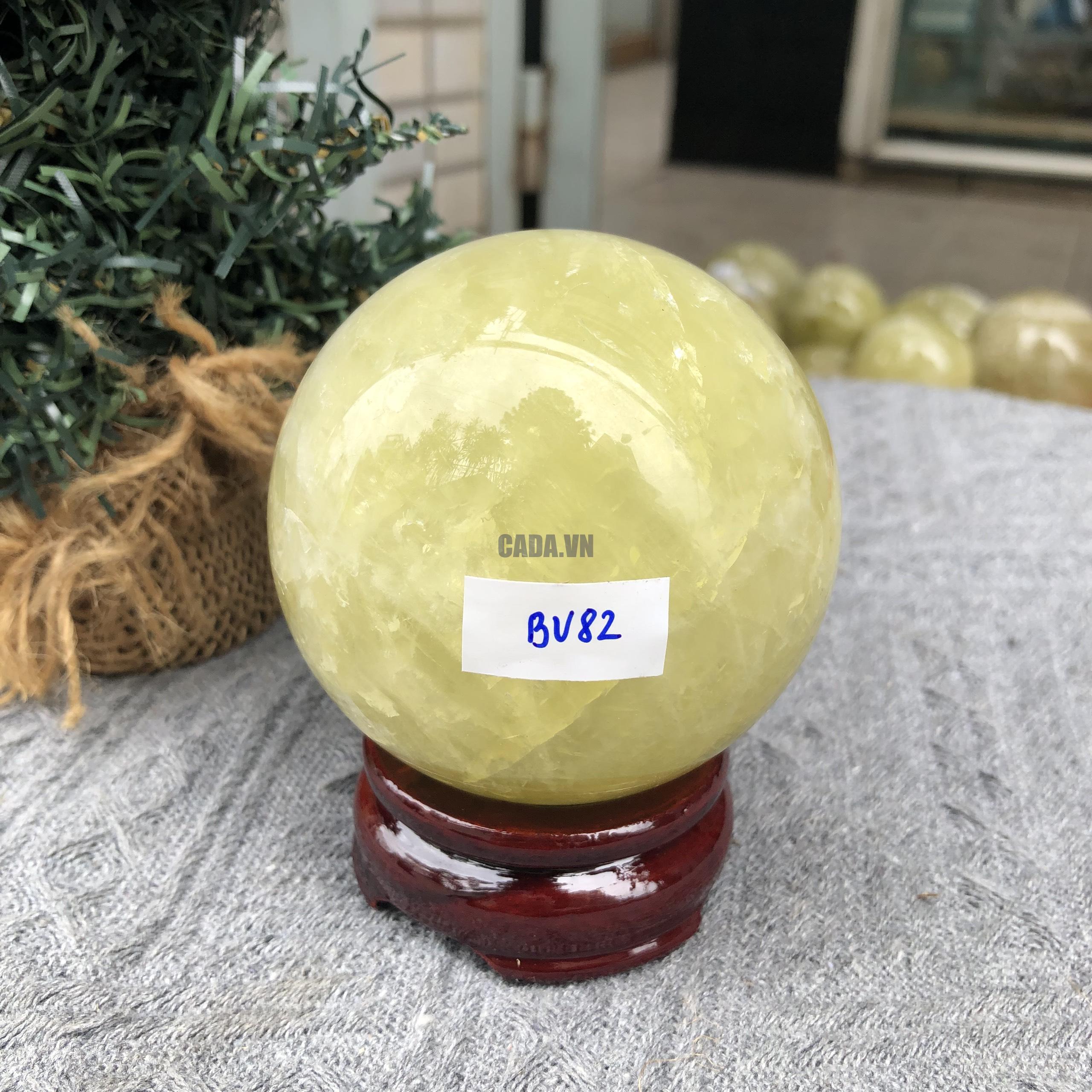 Bi Cầu Thạch Anh Vàng – Citrine Sphere (BV82) - KL: 0,57 KG - ĐK: 7,48 CM