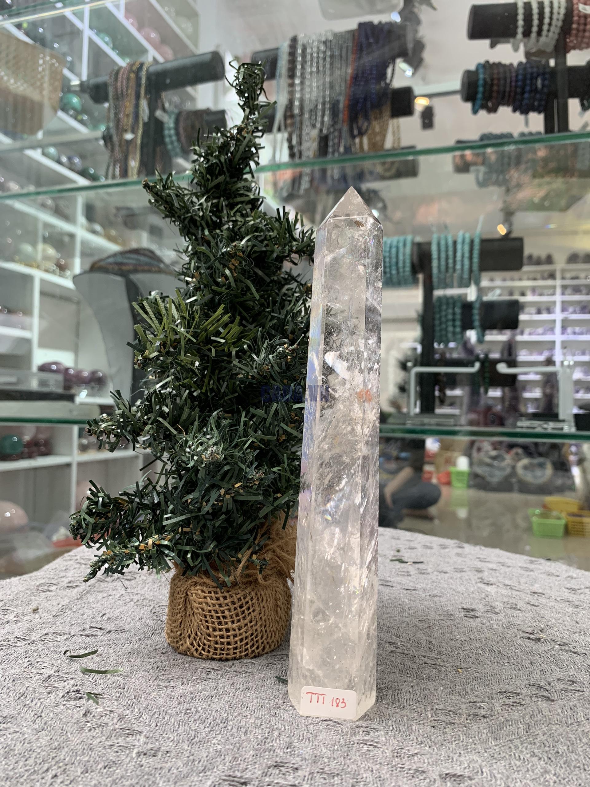 Trụ Thạch Anh Trắng trong – Clear Quartz Point, KL: 0,31 KG (TTT183)