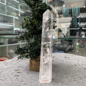 Trụ Thạch Anh Trắng trong – Clear Quartz Point, KL: 0,18KG (TTT185)