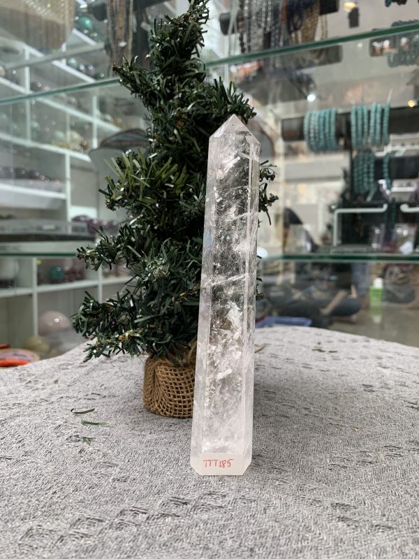 Trụ Thạch Anh Trắng trong – Clear Quartz Point, KL: 0,18KG (TTT185)