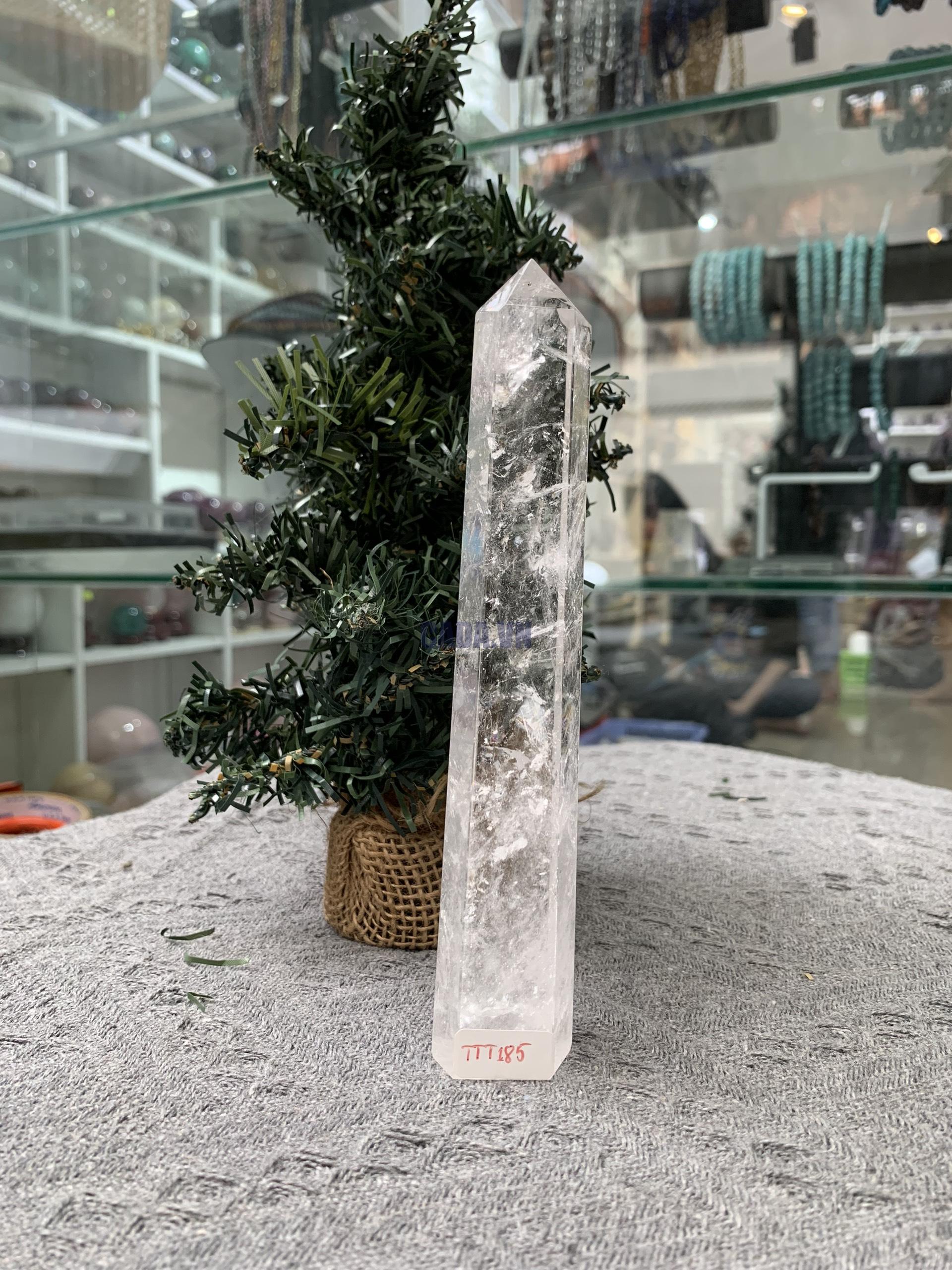 Trụ Thạch Anh Trắng trong – Clear Quartz Point, KL: 0,18KG (TTT185)