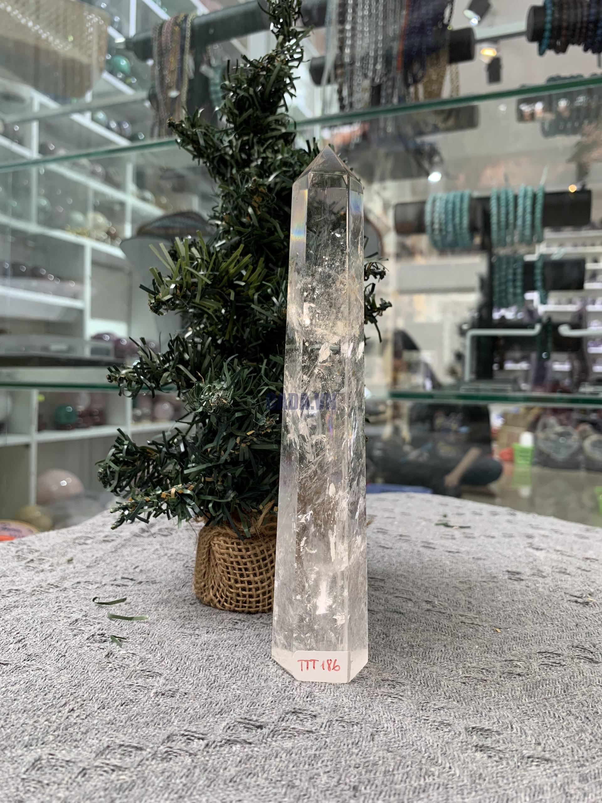 Trụ Thạch Anh Trắng trong – Clear Quartz Point, KL: 0,285 KG (TTT186)