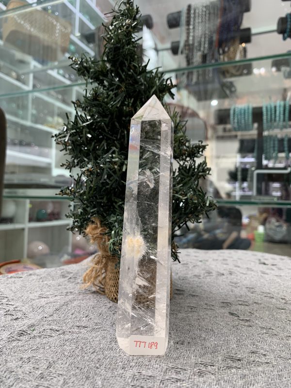 Trụ Thạch Anh Trắng trong – Clear Quartz Point, KL: 0,195KG (TTT189)
