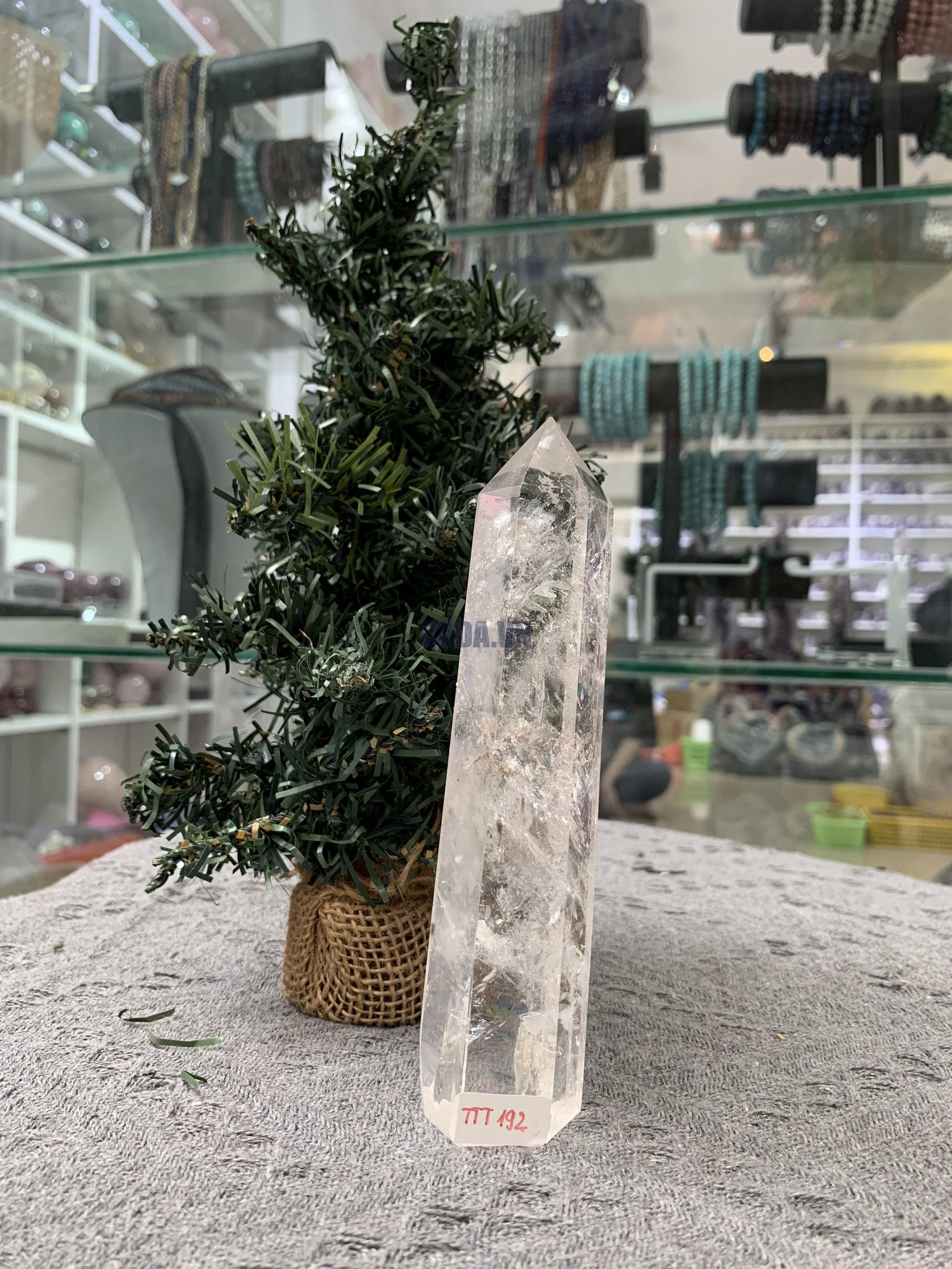 Trụ Thạch Anh Trắng trong – Clear Quartz Point, KL: 0,255KG (TTT192)