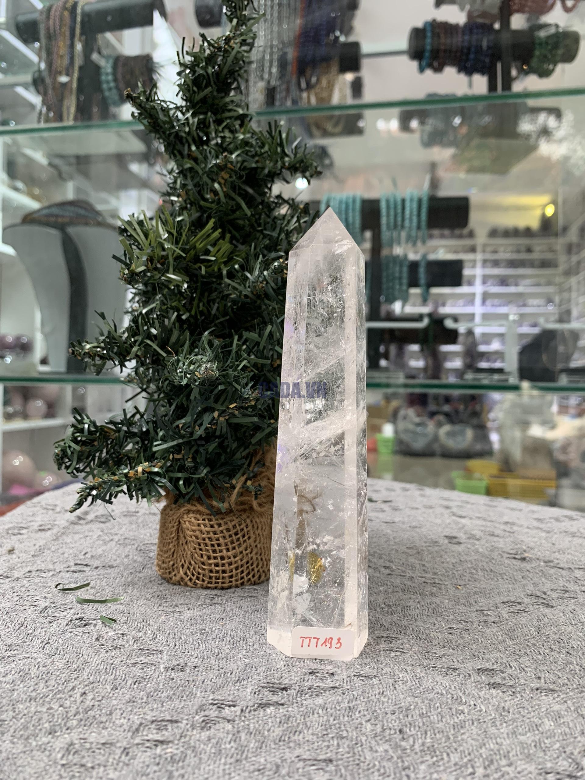 Trụ Thạch Anh Trắng trong – Clear Quartz Point, KL: 0,23KG (TTT193)