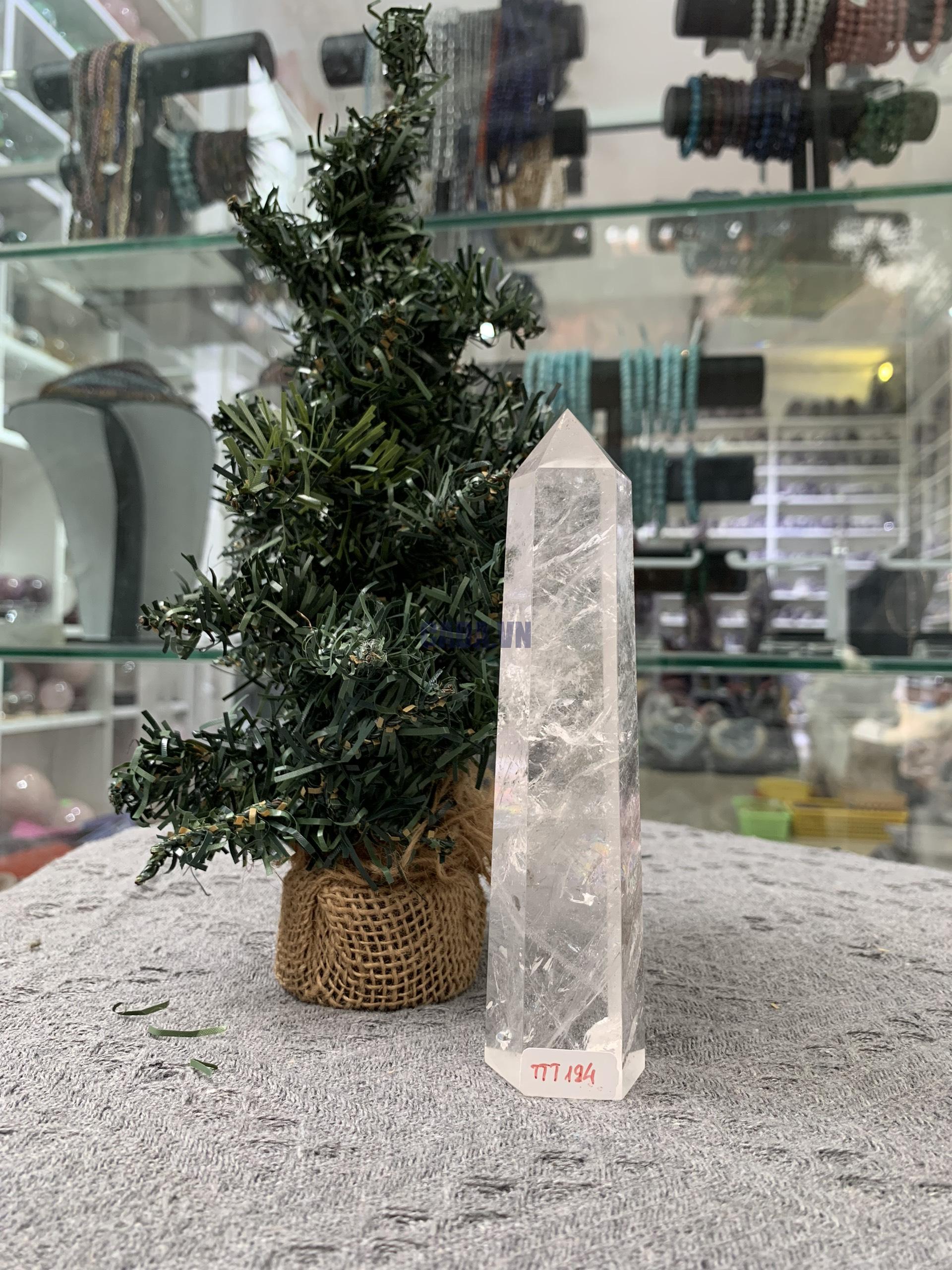 Trụ Thạch Anh Trắng trong – Clear Quartz Point, KL: 0.252 KG (TTT194)