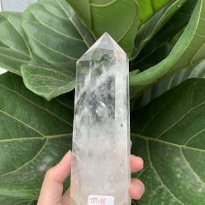 Trụ Thạch Anh Trắng trong – Clear Quartz Point, KL: 0,495 KG (TTT198)