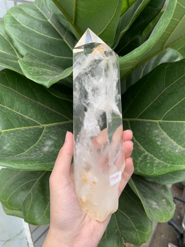 Trụ Thạch Anh Trắng trong – Clear Quartz Point, KL: 0,63 KG (TTT200)