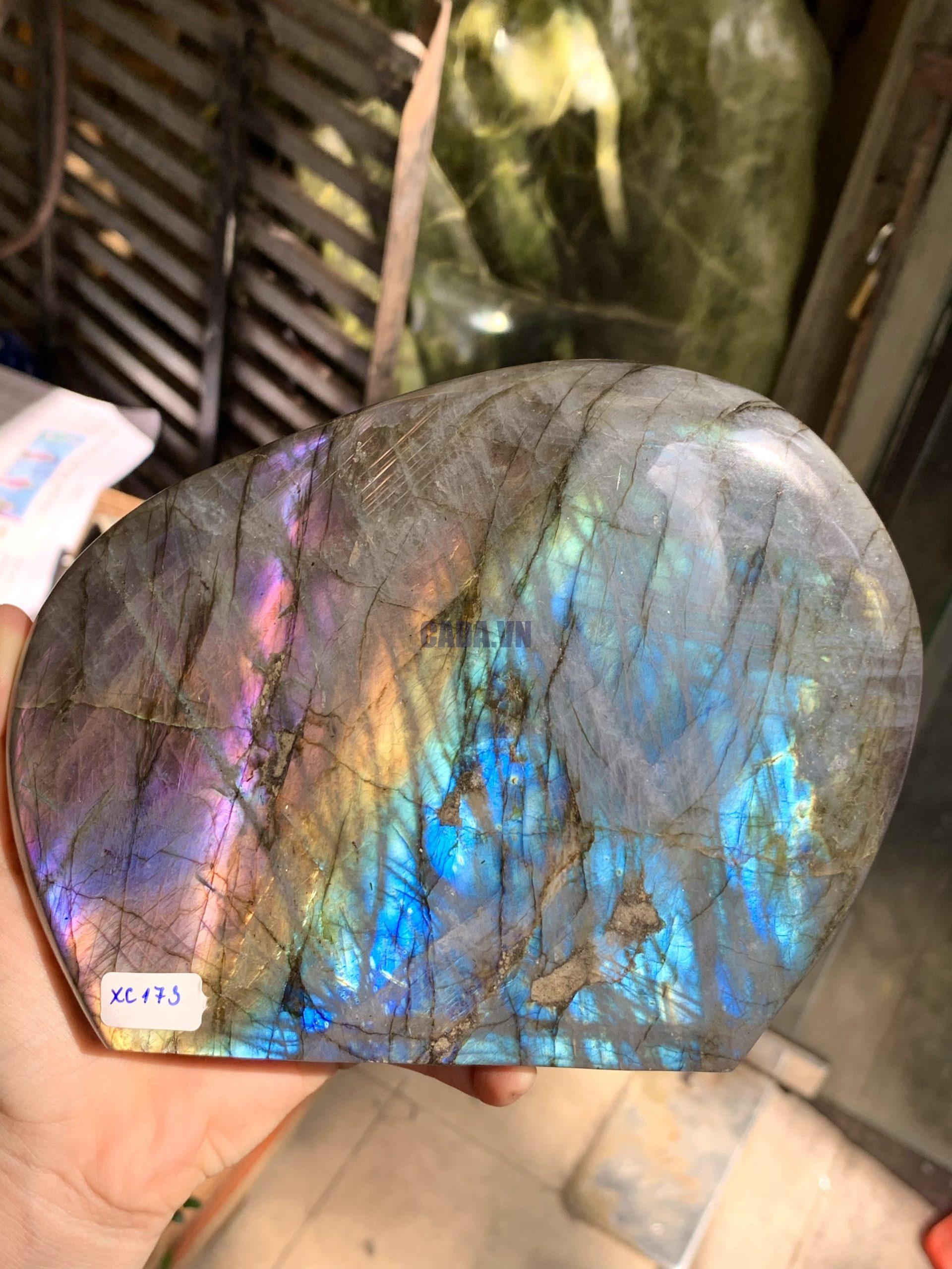 ĐÁ XÀ CỪ - HẮC NGUYỆT QUANG - Labradorite (XC173) - KL: 1,348KG