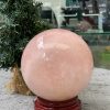 Bi cầu Thạch Anh Hồng – Rose Quartz Sphere (BH185), ĐK: 11,15CM, KL: 1,91KG