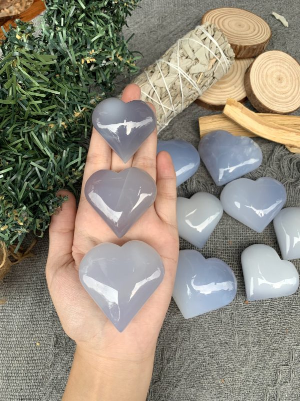 Trái tim Chalcedony | Đá trang trí, sưu tầm, healing | CADA DECOR