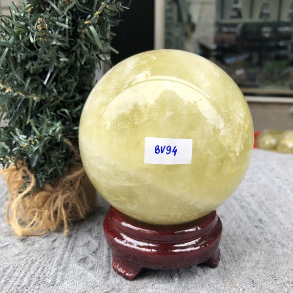 Bi Cầu Thạch Anh Vàng – Citrine Sphere (BV94) - KL: 1,515 KG - ĐK: 10,35 CM