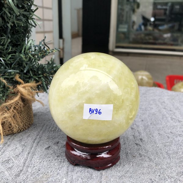 Bi Cầu Thạch Anh Vàng – Citrine Sphere (BV96) - KL: 0,805 KG - ĐK: 8,34 CM