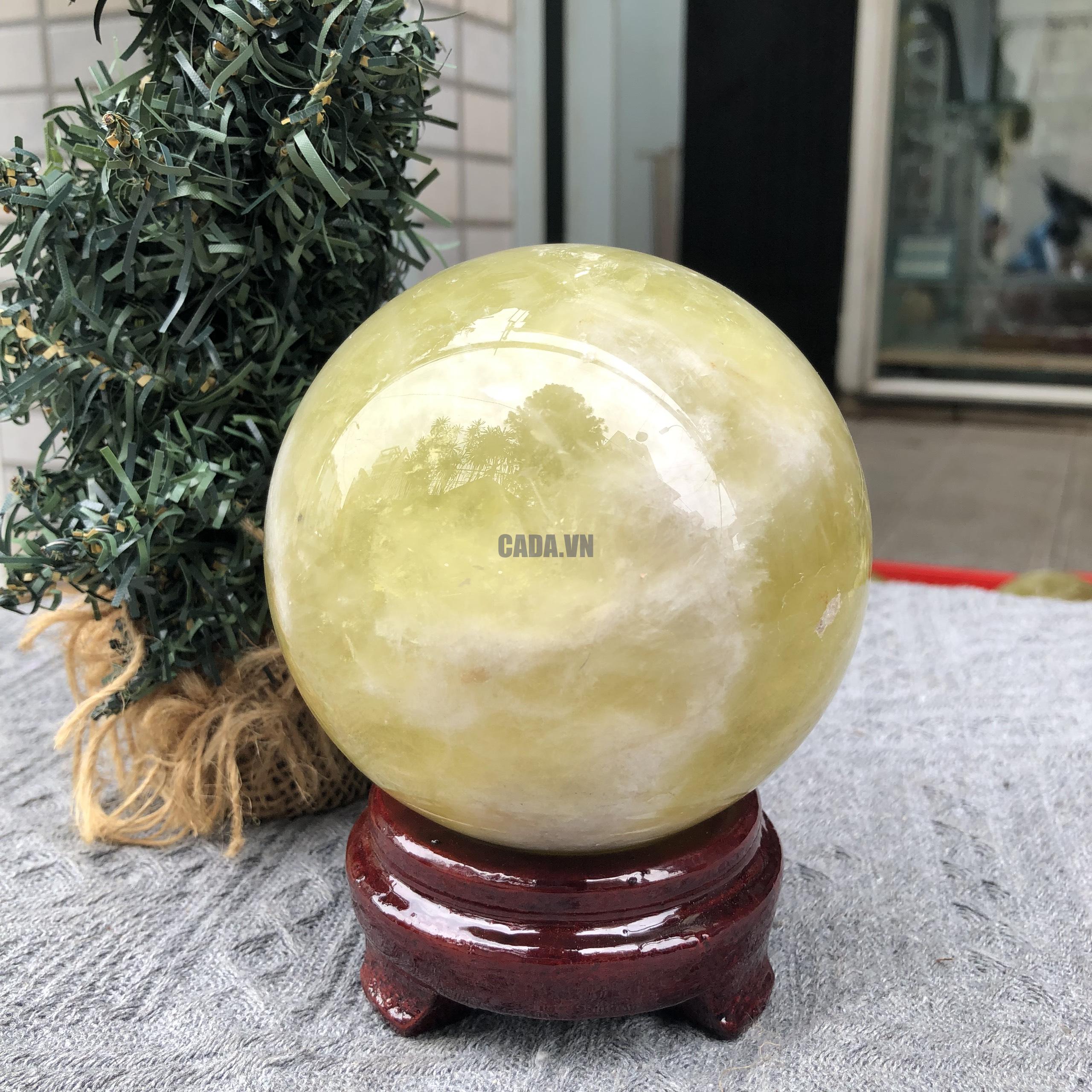 Bi Cầu Thạch Anh Vàng – Citrine Sphere (BV104) - KL: 1,32 KG - ĐK: 9,87 CM