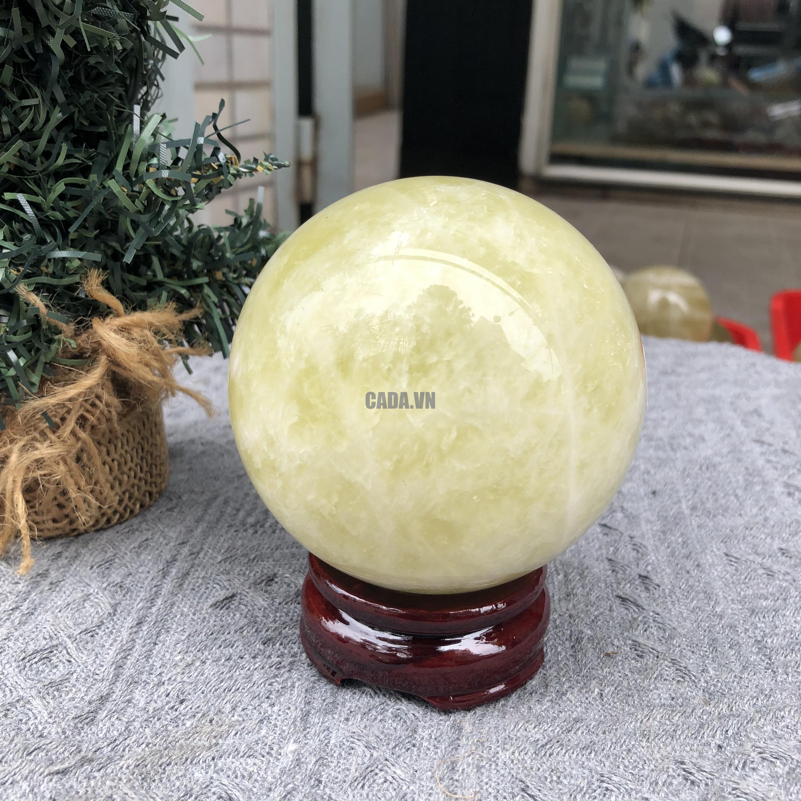 Bi Cầu Thạch Anh Vàng – Citrine Sphere (BV96) - KL: 0,805 KG - ĐK: 8,34 CM