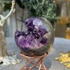 Bi Cầu Miệng Cười Thạch Anh Tím – Amethyst (BTH07) – KL: 0,165 KG – ĐK: 5,3CM