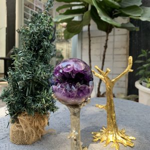 Bi Cầu Miệng Cười Thạch Anh Tím – Amethyst (BTH08) - KL: 0,325 KG - ĐK: 6,8CM