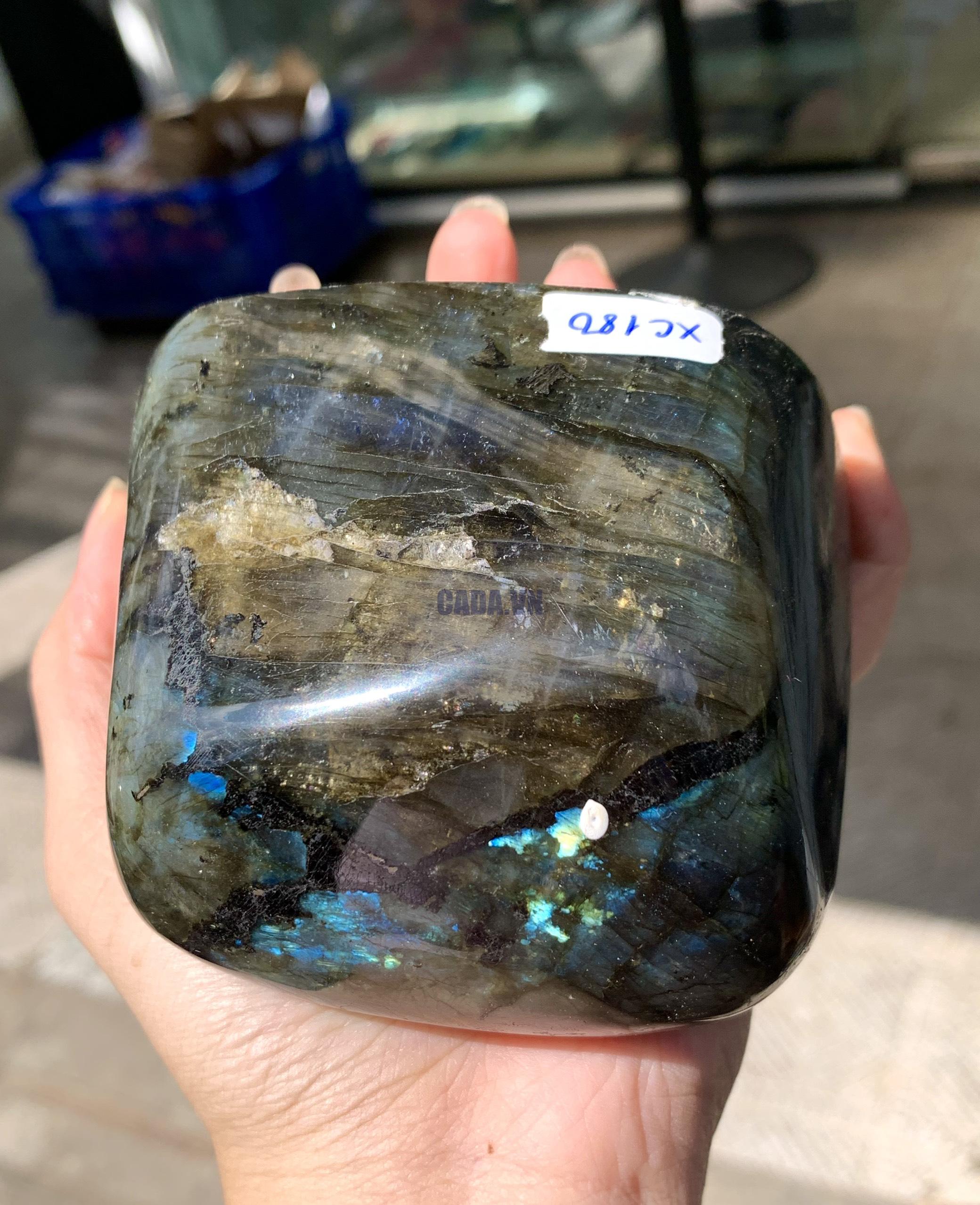 ĐÁ XÀ CỪ - HẮC NGUYỆT QUANG - Labradorite (XC180) - KL: 0,772KG