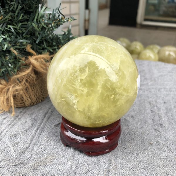 Bi Cầu Thạch Anh Vàng – Citrine Sphere (BV82) - KL: 0,57 KG - ĐK: 7,48 CM