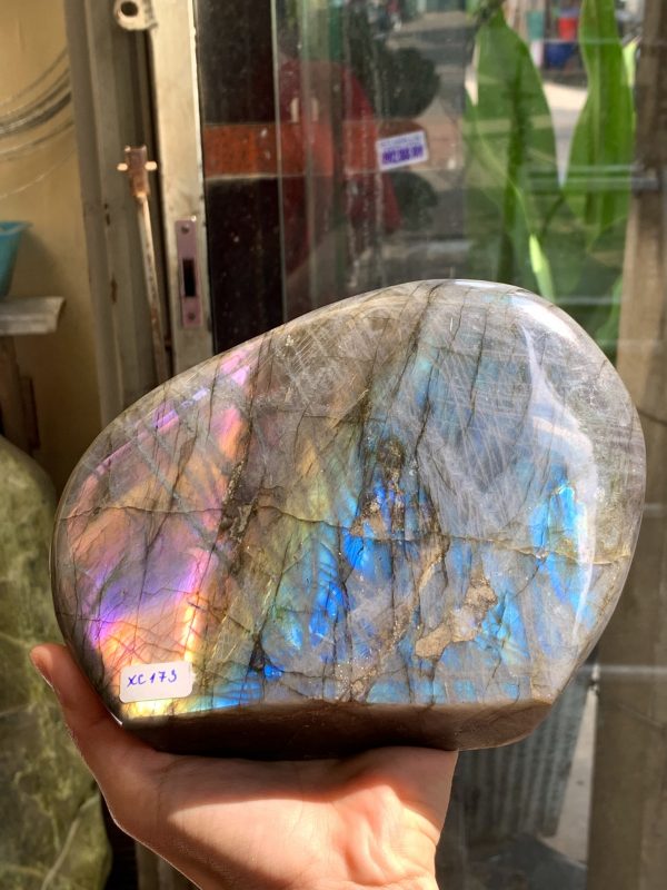 ĐÁ XÀ CỪ - HẮC NGUYỆT QUANG - Labradorite (XC173) - KL: 1,348KG