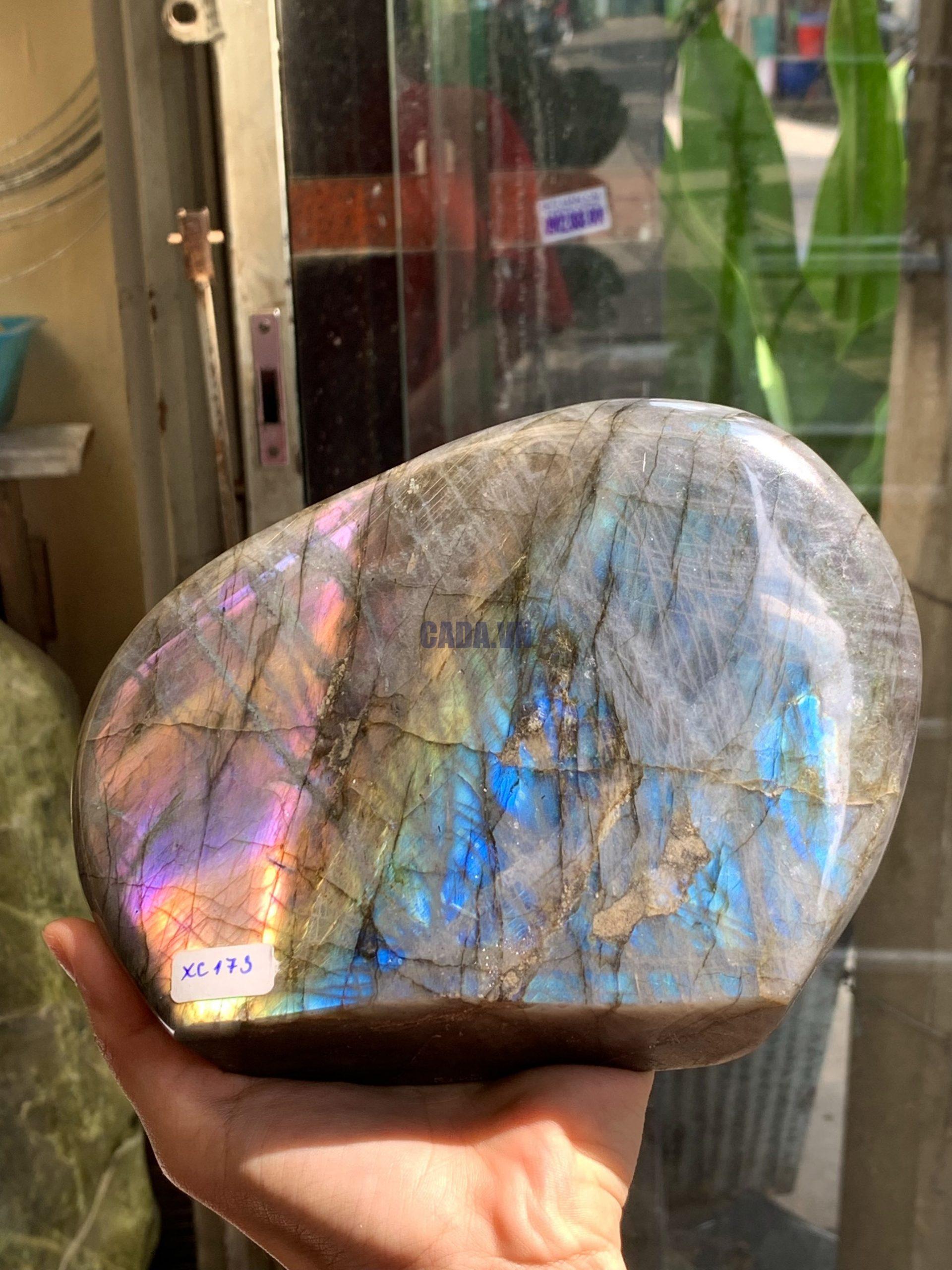 ĐÁ XÀ CỪ - HẮC NGUYỆT QUANG - Labradorite (XC173) - KL: 1,348KG