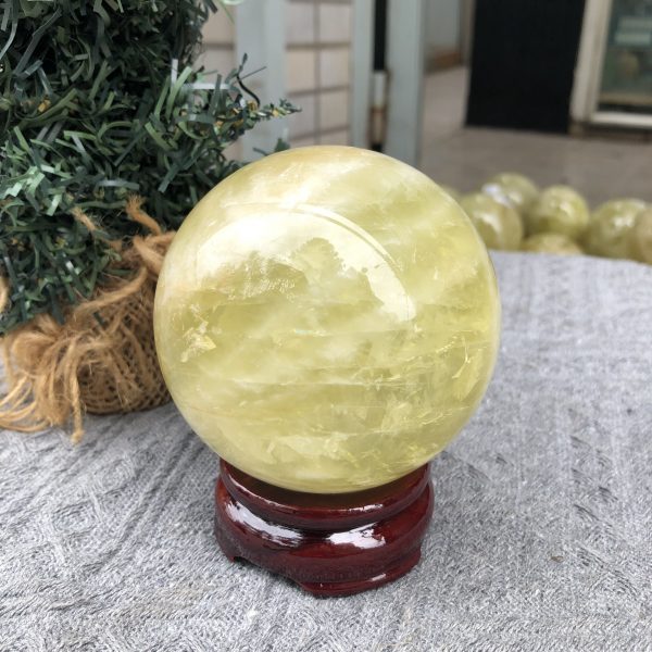 Bi Cầu Thạch Anh Vàng – Citrine Sphere (BV98) - KL: 0,66 KG - ĐK: 7,87 CM