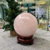 Bi cầu Thạch Anh Hồng – Rose Quartz Sphere (BH190), ĐK: 10,51CM, KL: 1,57KG
