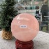 Bi cầu Thạch Anh Hồng – Rose Quartz Sphere (BH180), ĐK: 11,15CM, KL: 1,955KG