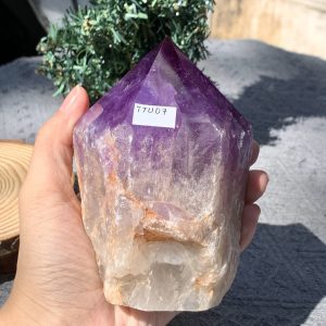 Chóp thạch anh tím (TTU07) - KT: 11,4*6 CM - KL: 0,38 KG | Đá trang trí, sưu tầm, healing | CADA DECOR