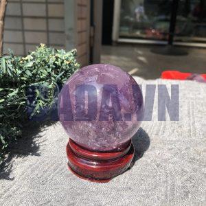 BI CẦU THẠCH ANH TÍM (CT08) - ĐK: 6,62 CM - KL: 385,8 GRAM