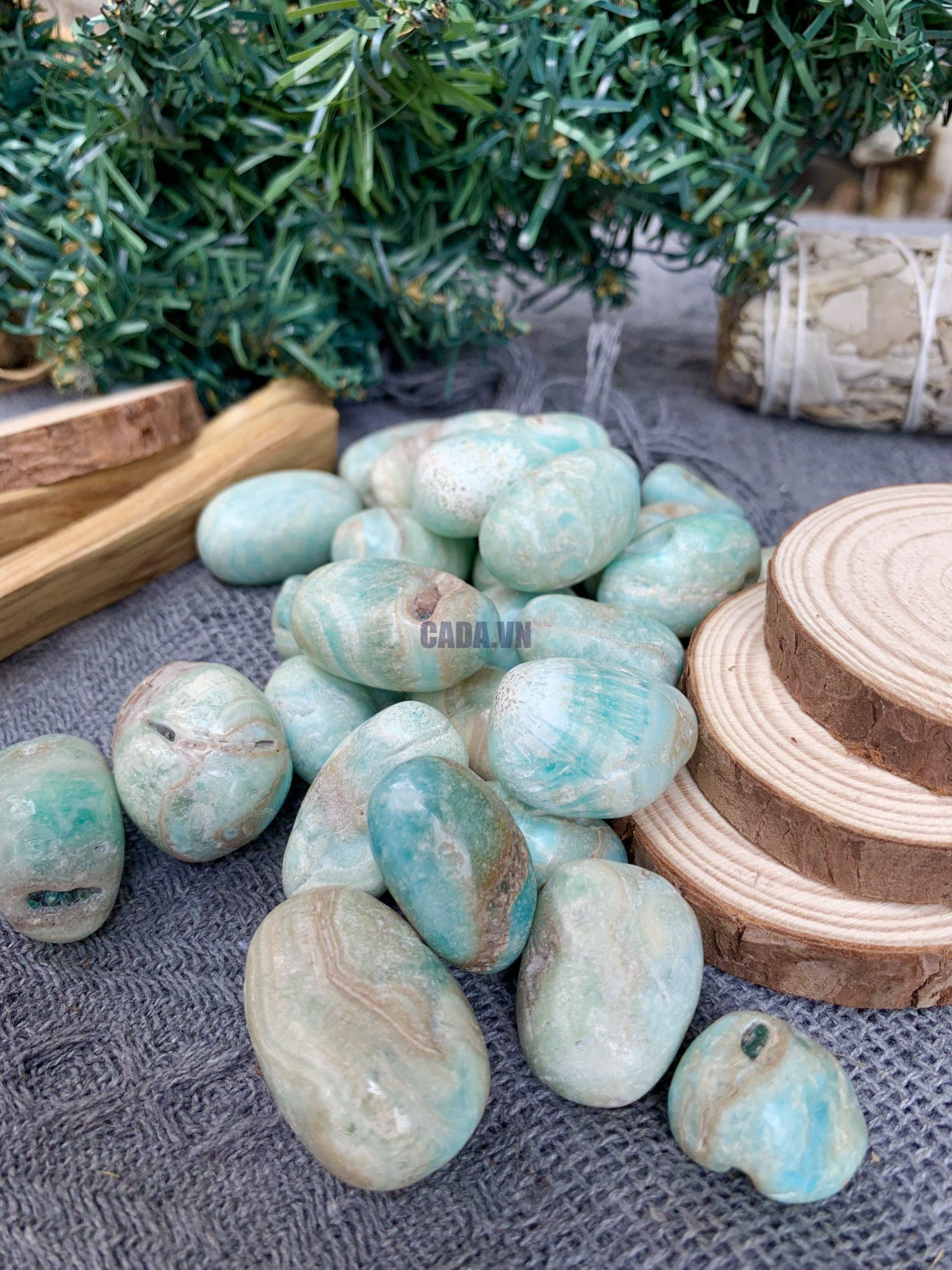 Đá Thô Tumble Blue Aragonite - Đá thanh tẩy - Đá Tarot | CADA DECOR