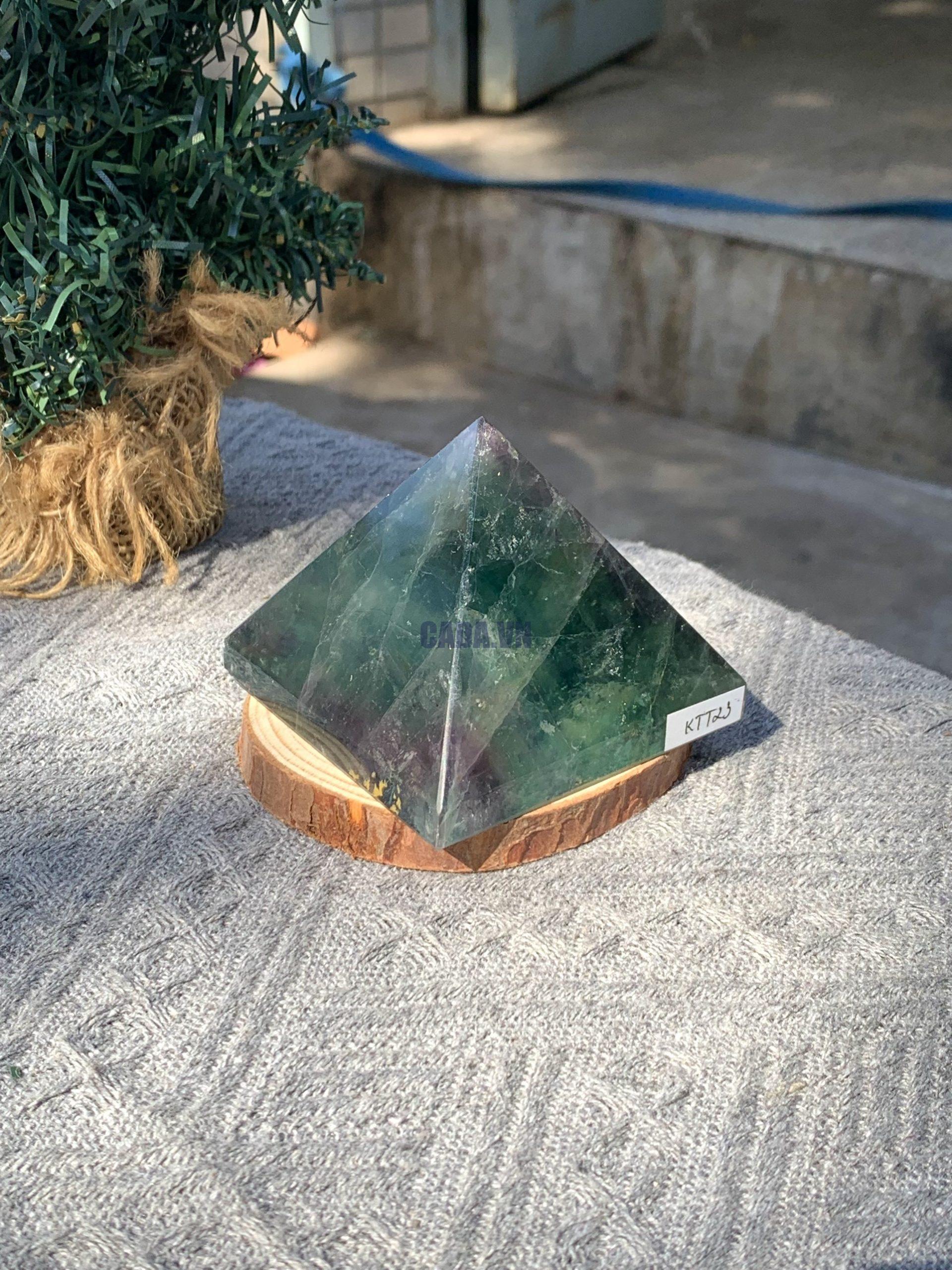 KIM TỰ THÁP ĐÁ FLUORITE (KTT23) KT: 5,5*6,6 CM - KL: 0,33 KG 