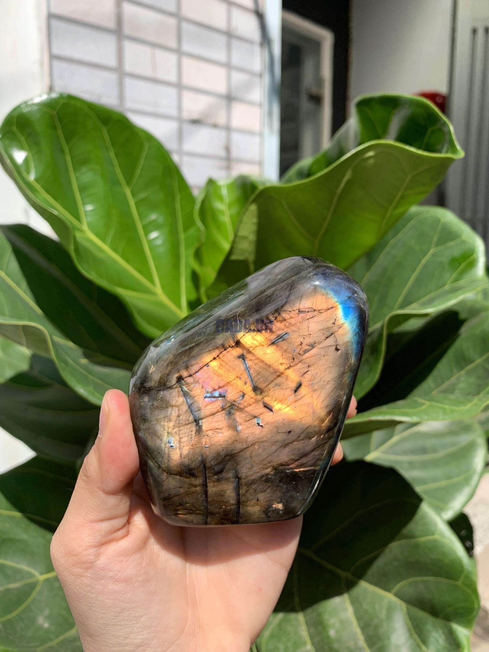 ĐÁ XÀ CỪ - HẮC NGUYỆT QUANG - Labradorite (XC182) - KL: 0,524KG