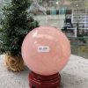 Bi cầu Thạch Anh Hồng – Rose Quartz Sphere (BH216), ĐK: 10,83CM, KL: 1,84KG