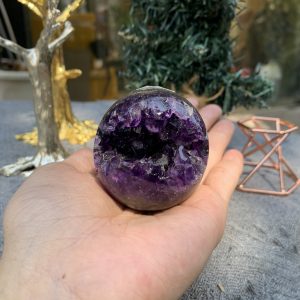 Bi Cầu Miệng Cười Thạch Anh Tím – Amethyst (BTH07) - KL: 0,165 KG - ĐK: 5,3CM