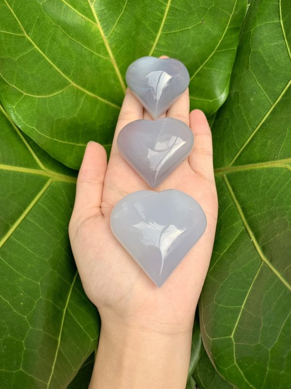 Trái tim Chalcedony | Đá trang trí, sưu tầm, healing | CADA DECOR