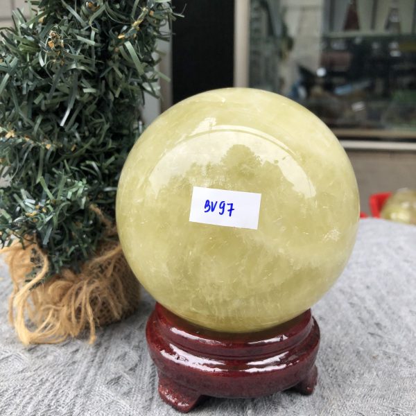 Bi Cầu Thạch Anh Vàng – Citrine Sphere (BV97) - KL: 1,315 KG - ĐK: 9,87 CM