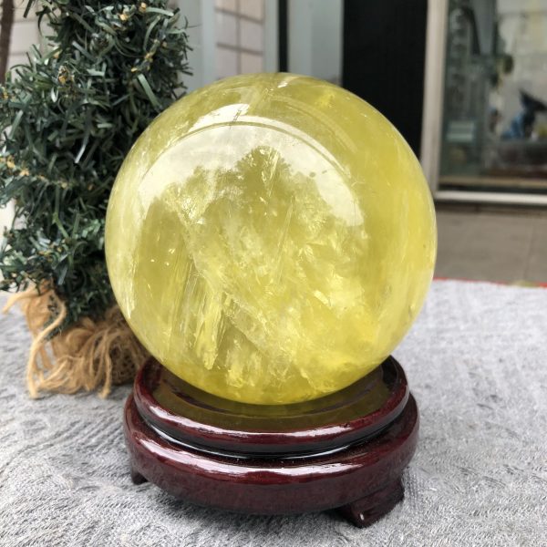 Bi Cầu Thạch Anh Vàng – Citrine Sphere (BV86) - KL: 2,15 KG - ĐK: 11,62CM