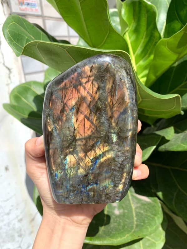 ĐÁ XÀ CỪ - HẮC NGUYỆT QUANG - Labradorite (XC185) - KL: 0,976KG