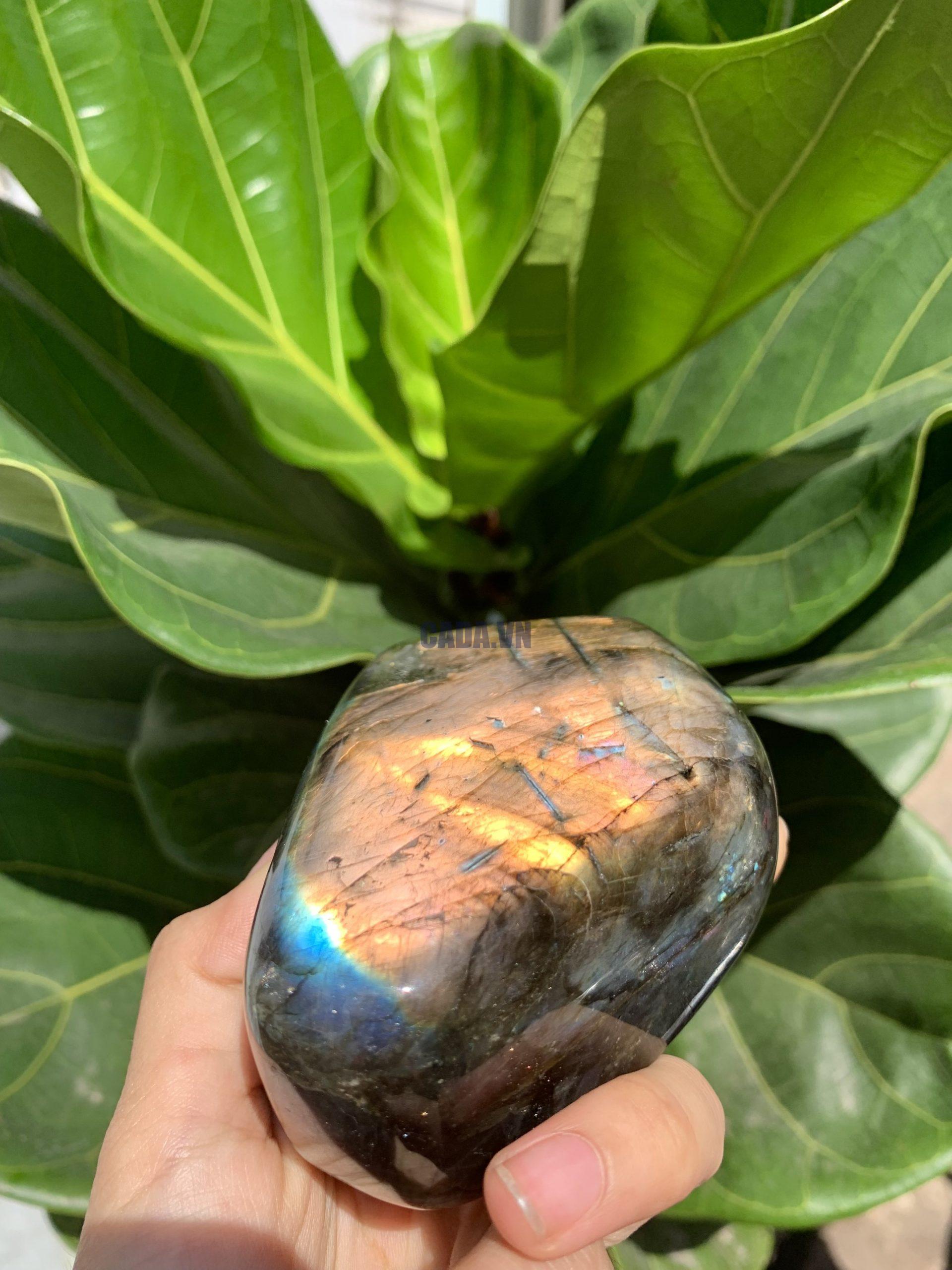 ĐÁ XÀ CỪ - HẮC NGUYỆT QUANG - Labradorite (XC182) - KL: 0,524KG